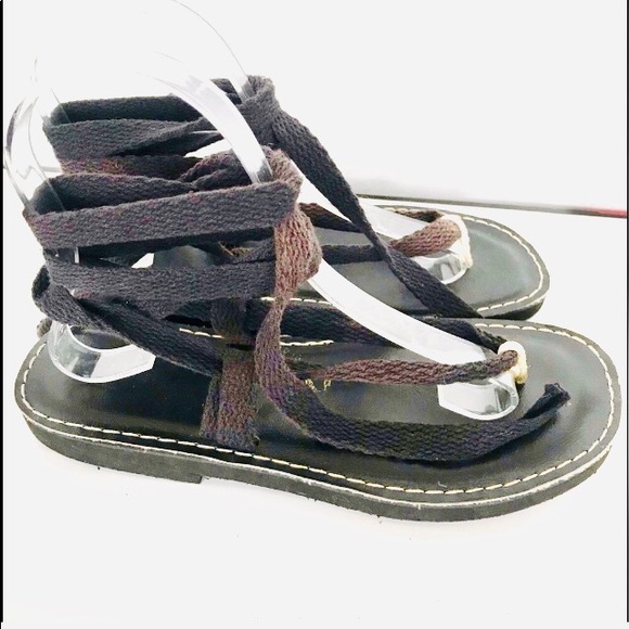 Lace up Gladiator style Sandals
Dark Brown - Picture 2 of 8